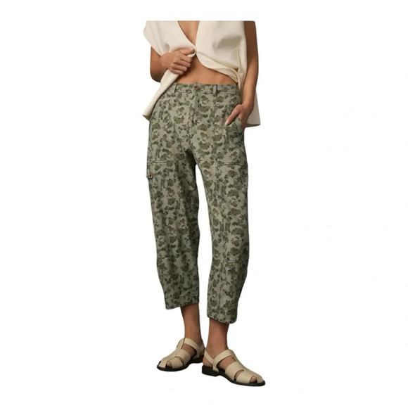 NWT Anthropologie Womens 2 Camden Utility Barrel Pants, 5 Pocket, Camo Pattern - Picture 9 of 9